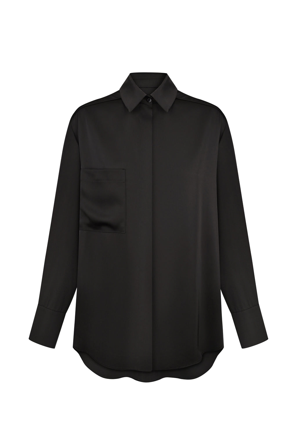 KOSZULA SATYNOWA CZARNA